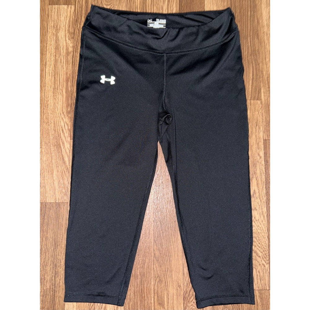 Under Armour Training Capri Leggings Fitted YXL‎ Youth Girls Black
